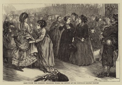コミューンの下のパリ、ノーザン鉄道駅で女性のための手紙を検索 作： Henry Woods